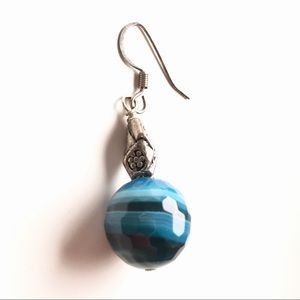 Beautiful blue agate and sterling silver earrings!